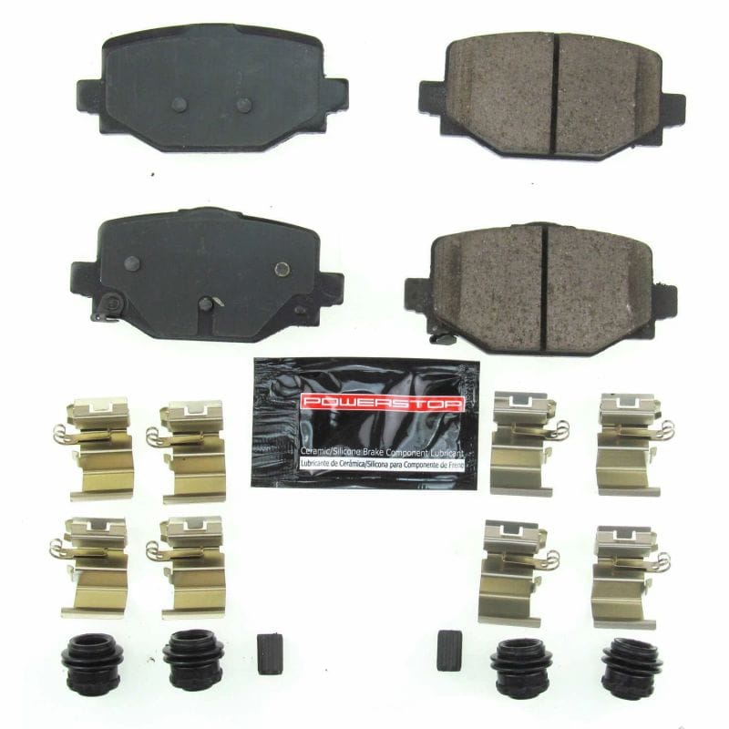 PowerStop — PowerStop - Z23 Daily Driver Carbon-Fiber Ceramic Brake Pads with Hardware Kit