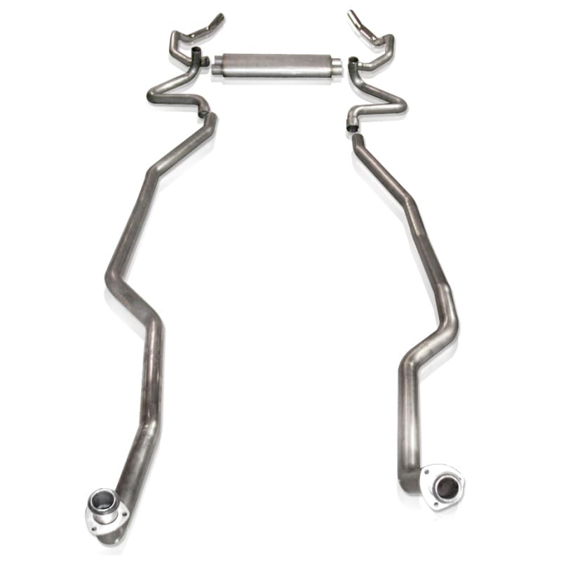 Stainless Works — Stainless Works SBC Catback Transverse Muffler Fits Factory Manifolds