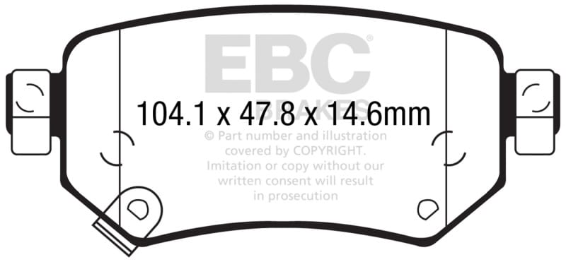 EBC — EBC 2016+ Mazda 6 2.5L Ultimax2 Rear Brake Pads
Disc Brake Pad