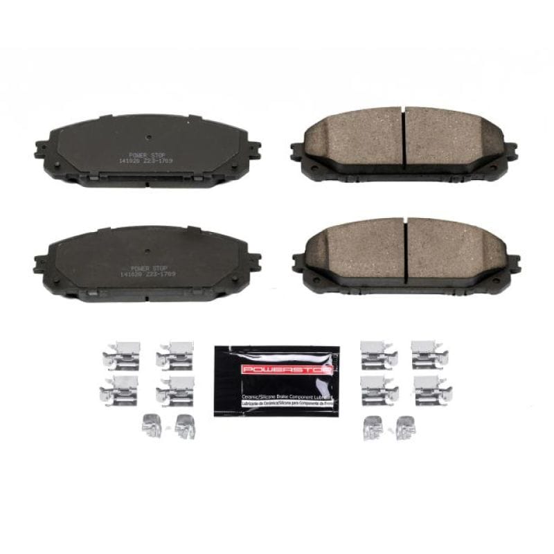 PowerStop — PowerStop - Z23 Daily Driver Carbon-Fiber Ceramic Brake Pads with Hardware Kit