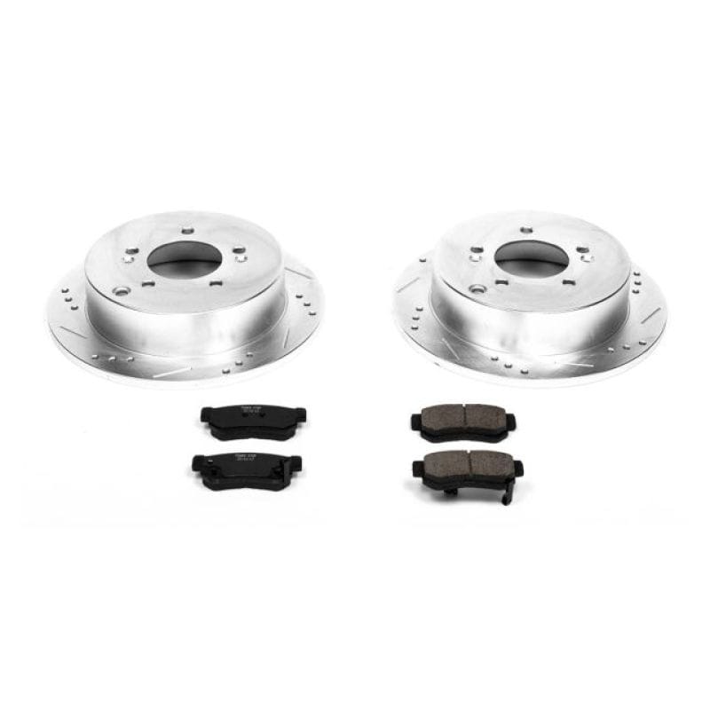 PowerStop — Z23 Daily Driver Carbon-Fiber Ceramic Brake Pad and Drilled & Slotted Rotor Kit
