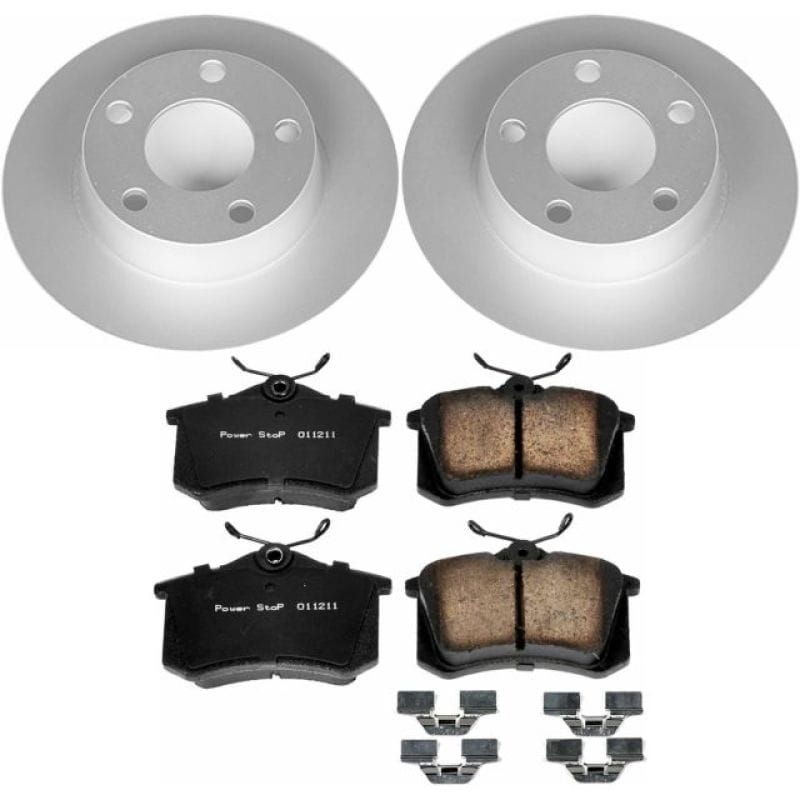 PowerStop — Genuine Geomet Coated Rotor and Carbon-Fiber Ceramic Brake Pad Kit