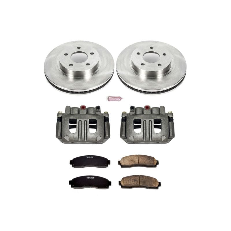 PowerStop — OE Stock Replacement Low-Dust Ceramic Brake Pad, Rotor and Caliper Kit