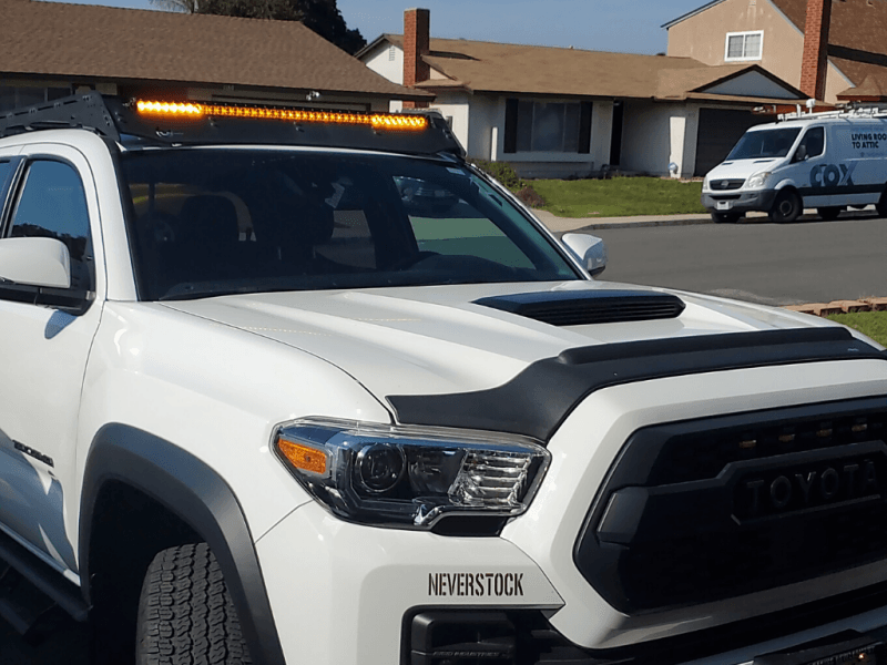 Cali Raised LED — Cali Raised 40 Cut-Out Prinsu Roof Rack Slim Led Light Bar Bracket Kit - W/ 42 Inch Slim Led Light
