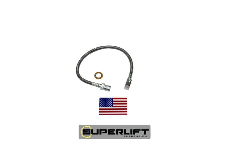 Superlift — Bulletproof Brake Hose - Rear - 71-87 GM PU 71-91 Blzr/Jmy/Sub w/ 4-6" Lift
Bulletproof Brake Hose-Rear-71-87 GM PU 71-91 Blzr/Jmy/Sub w/4-6in. Lift