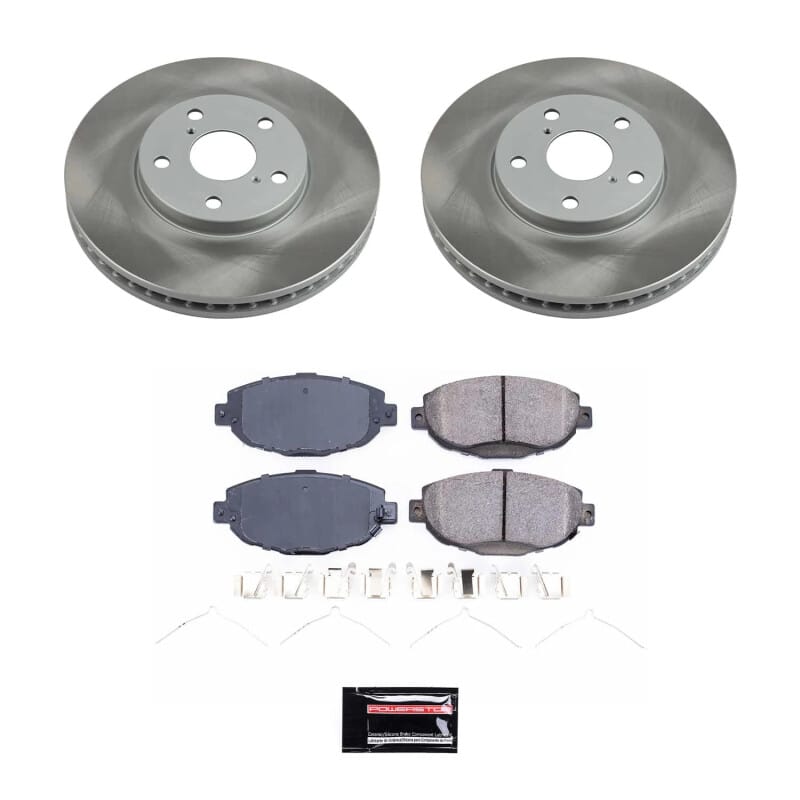PowerStop — Semi-Coated Rotor and Low-Dust Ceramic Brake Pad Kit