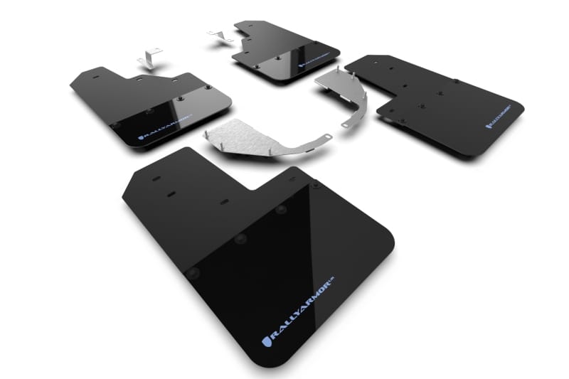 Rally Armor — Black Mud Flap/Area Blue Logo