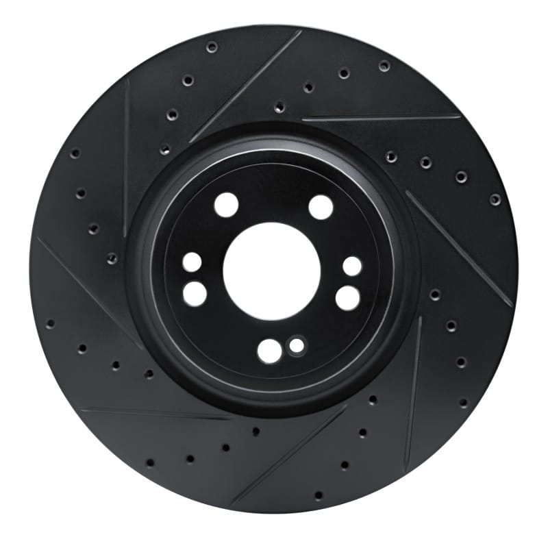 R1 Concepts — R1 Concepts Brake Rotor Drilled and Slotted Black