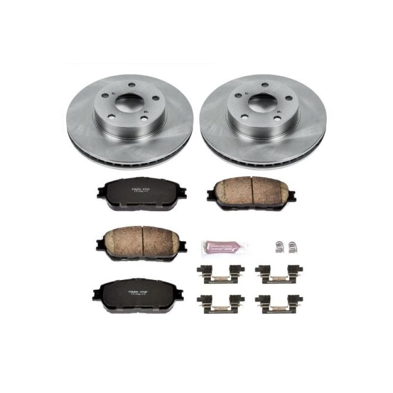 PowerStop — OE Stock Replacement Low-Dust Ceramic Brake Pad and Rotor Kit