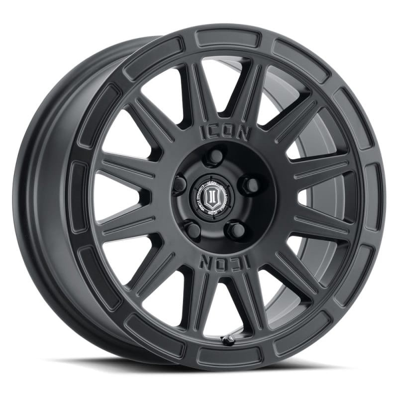 ICON — ICON ALLOYS RICOCHET SAT BLK - 15 X 7 / 5 X 100 / 15MM / 4.6" BS