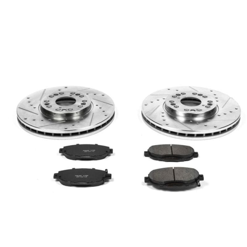 PowerStop — Z23 Daily Driver Carbon-Fiber Ceramic Brake Pad and Drilled & Slotted Rotor Kit