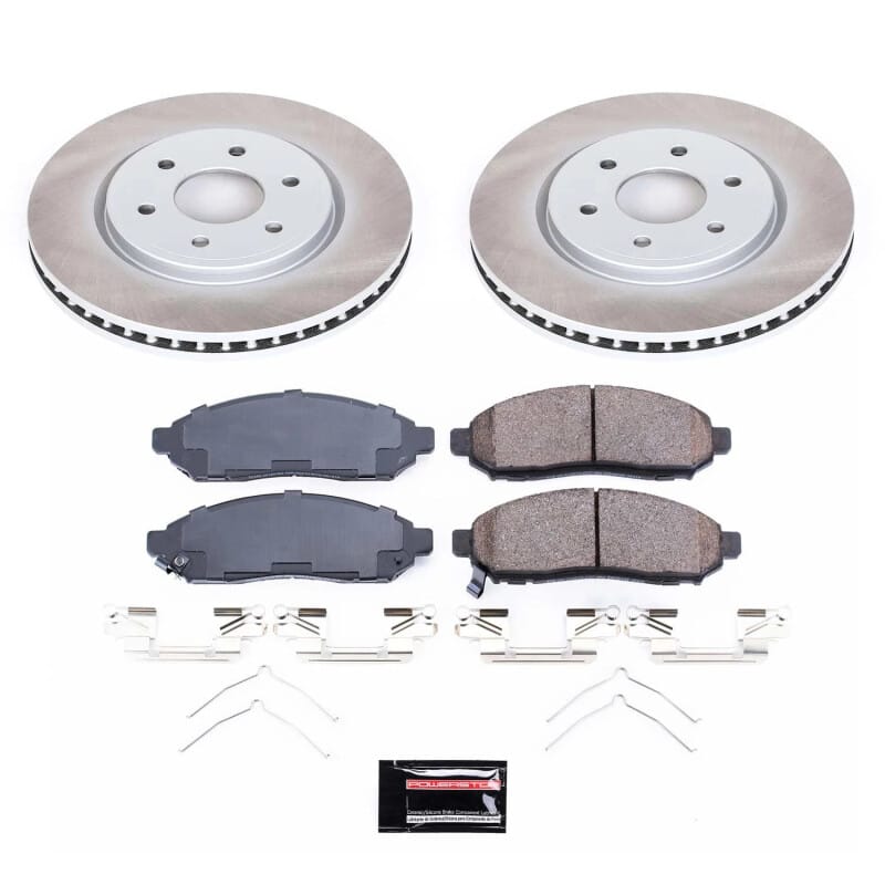 PowerStop — Semi-Coated Rotor and Low-Dust Ceramic Brake Pad Kit
