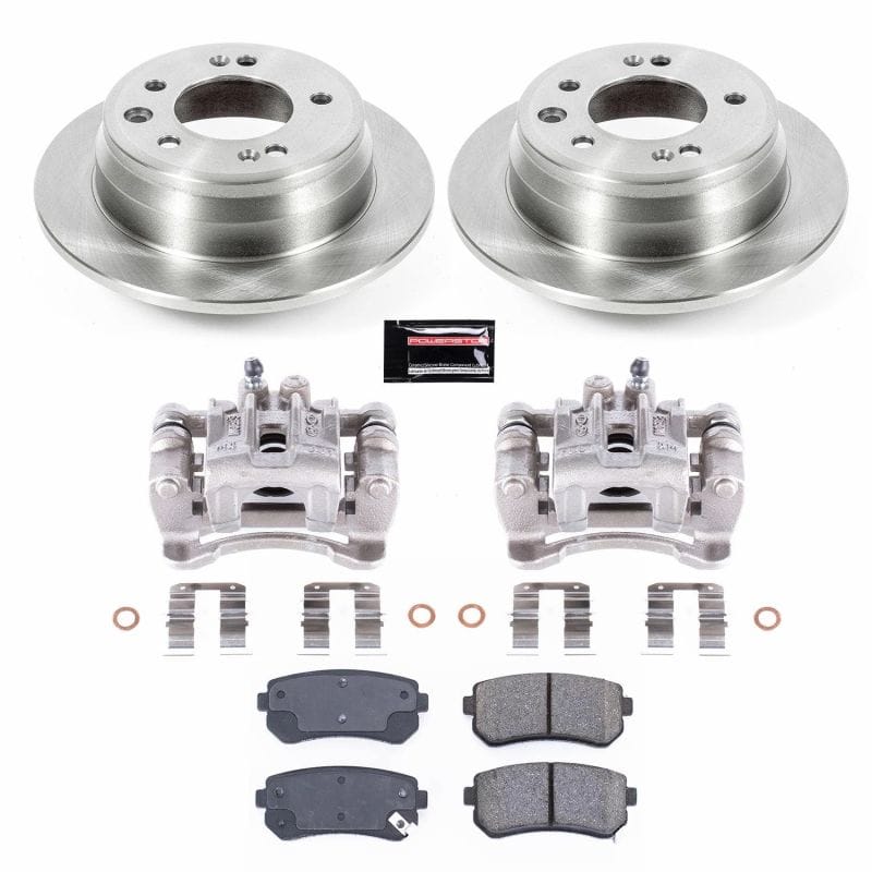 PowerStop — OE Stock Replacement Low-Dust Ceramic Brake Pad, Rotor and Caliper Kit