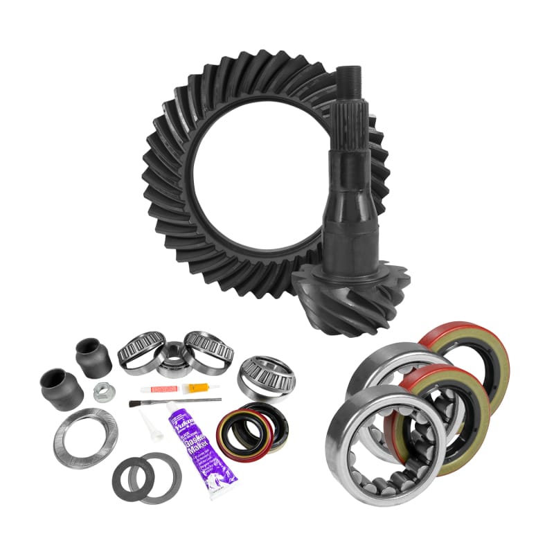 Yukon Gear & Axle — 9.75in. Ford 3.55 Rear Ring/Pinion; Install Kit; 2.53in. OD Axle Bearings/Seal
9.75" Ford 3.55 Rear Ring & Pinion, Install Kit, 2.53" OD Axle Bearings & Seal