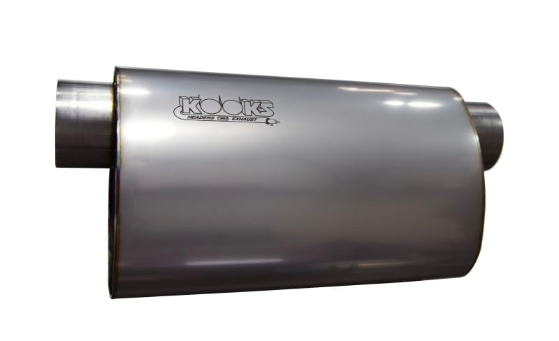 Kooks Headers — 3in. Oval Offset/Offset (Same Side) Muffler 14in. Long Body. Stainless Steel.
3" Oval Offset/Offset (Same Side) Muffler 14" Long Body. Stainless Steel.