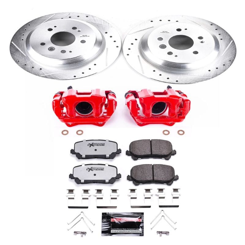 PowerStop — Z36 Truck and SUV Ceramic Brake Pad, Drilled & Slotted Rotor, and Caliper Kit