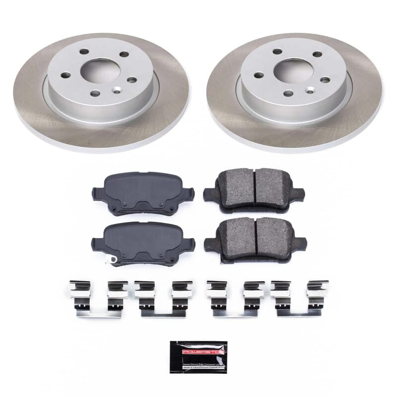 PowerStop — Semi-Coated Rotor and Low-Dust Ceramic Brake Pad Kit