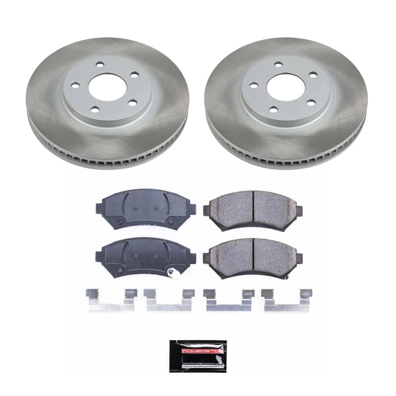 PowerStop — Semi-Coated Rotor and Low-Dust Ceramic Brake Pad Kit