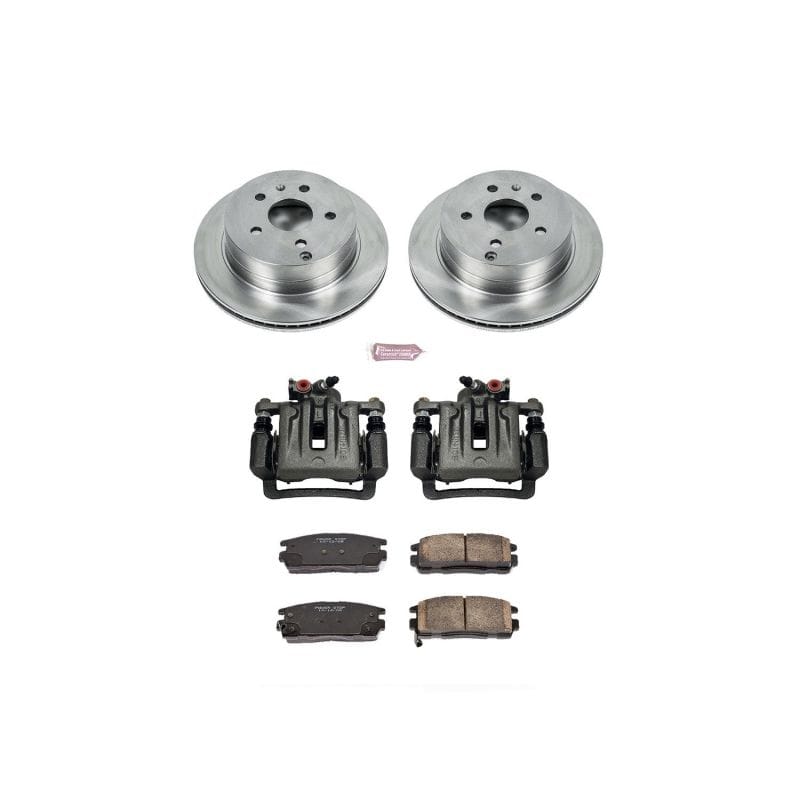 PowerStop — OE Stock Replacement Low-Dust Ceramic Brake Pad, Rotor and Caliper Kit