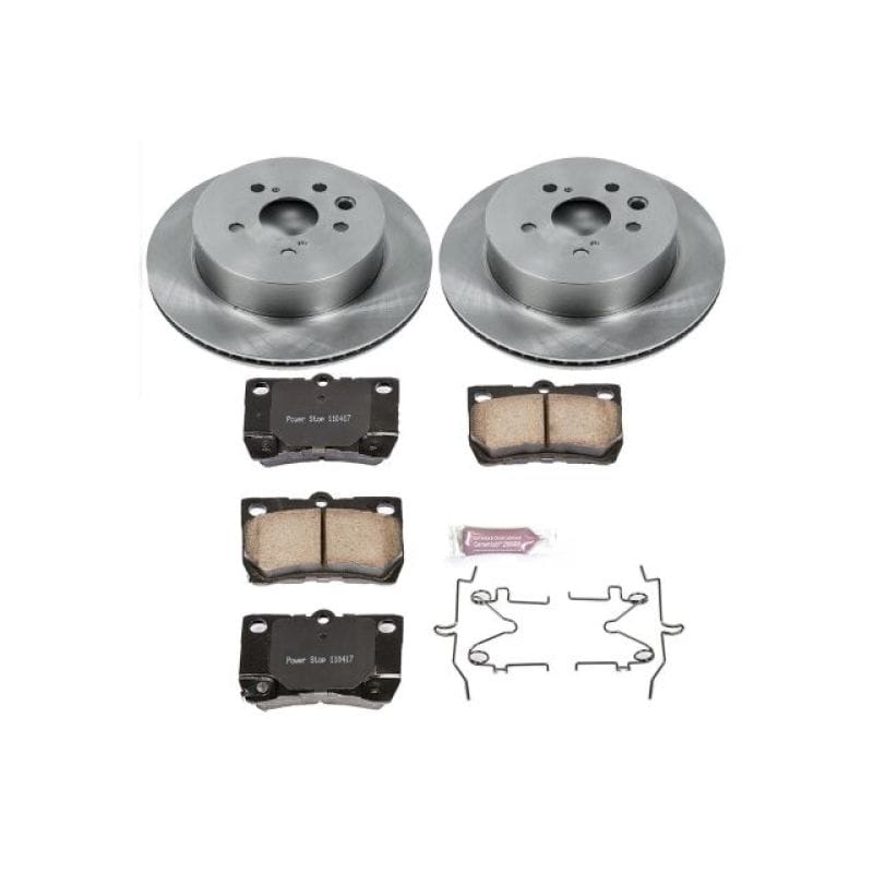 PowerStop — OE Stock Replacement Low-Dust Ceramic Brake Pad and Rotor Kit
