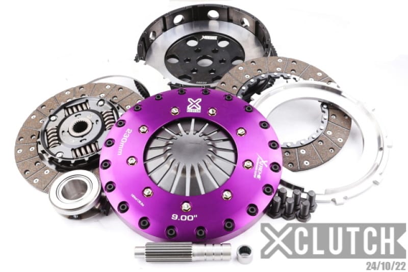 XCLUTCH — Clutch Kit Inc Chromoly Flywheel; 9" Twin Sprung Organic Clutch Discs