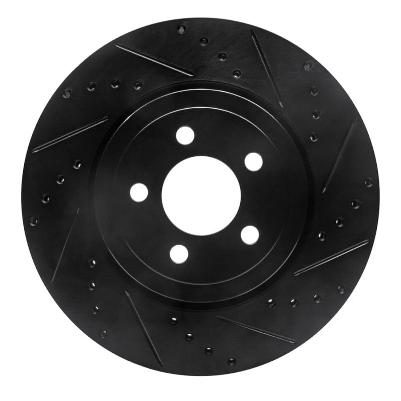 R1 Concepts — R1 Concepts Brake Rotor Drilled and Slotted Black