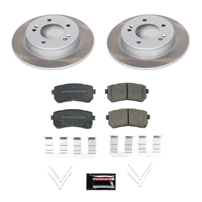 PowerStop — Semi-Coated Rotor and Low-Dust Ceramic Brake Pad Kit
