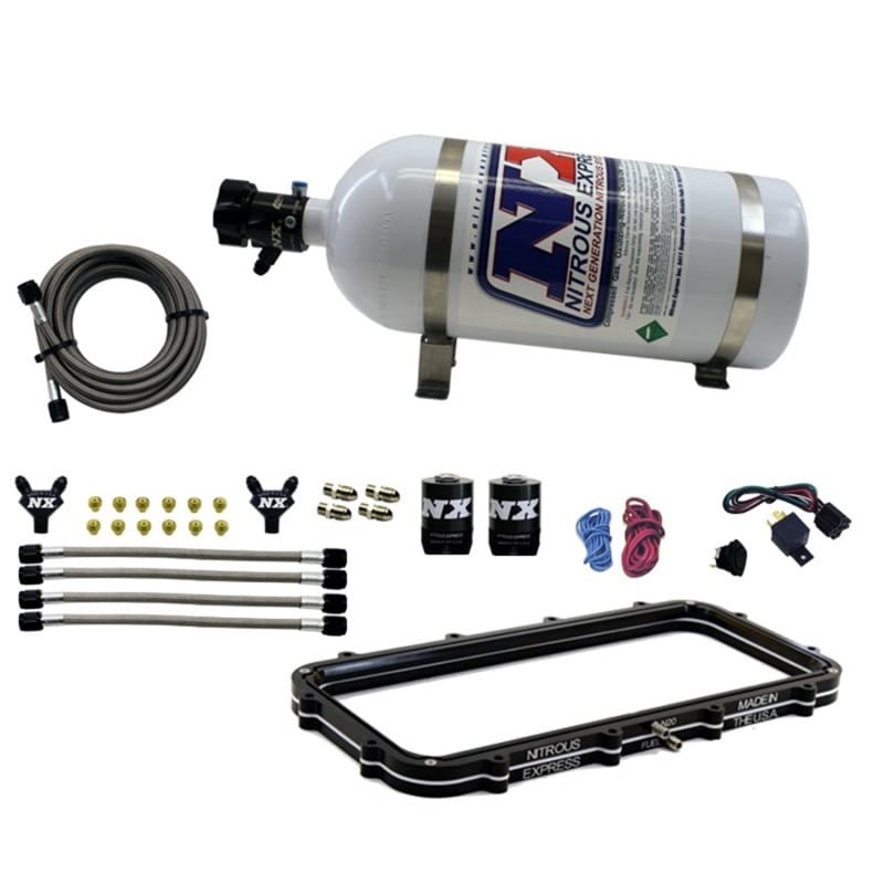 Nitrous Express — Holley High Ram Plenum Plate System w/ 12lb Bottle
Nitrous Oxide Injection System Kit