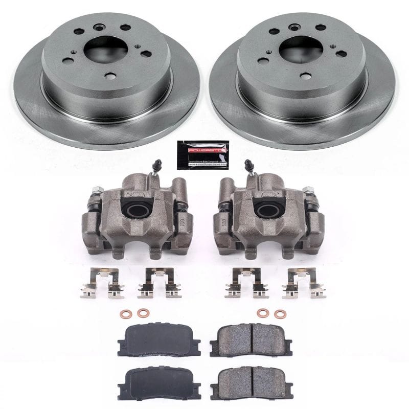 PowerStop — OE Stock Replacement Low-Dust Ceramic Brake Pad, Rotor and Caliper Kit