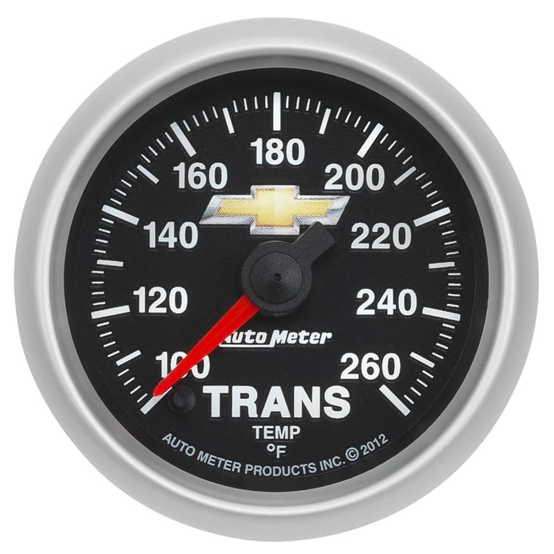 AutoMeter — GAUGE, TRANS TEMP, 2 1/16", 100-260?F, DIGITAL STEPPER MOTOR, CHEVY GOLD BOWTIE