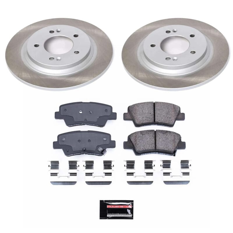 PowerStop — Semi-Coated Rotor and Low-Dust Ceramic Brake Pad Kit