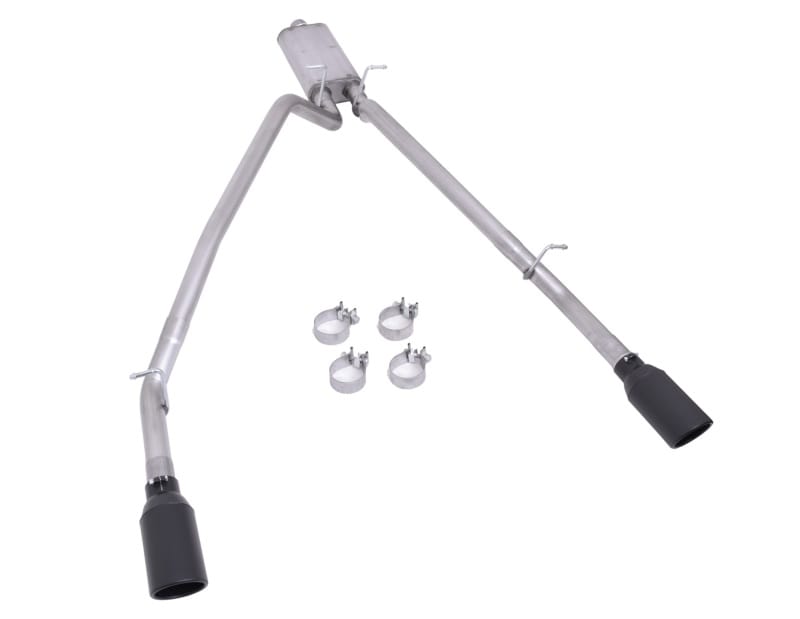 Gibson — Black Elite Cat-Back Dual Split Exhaust System; Stainless