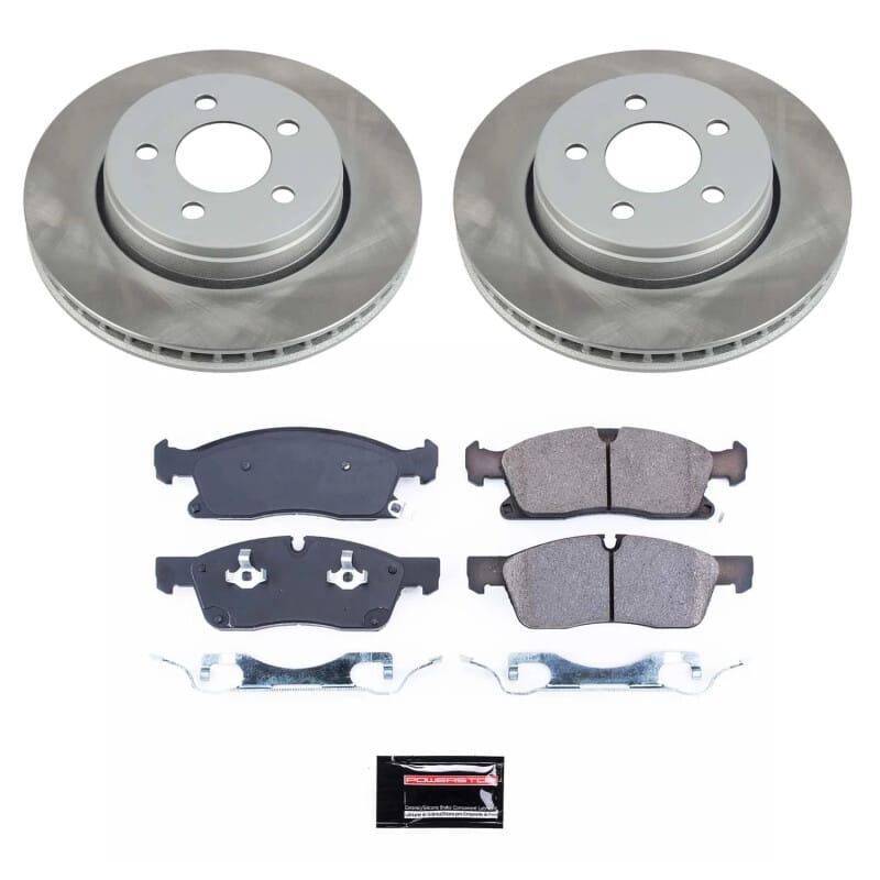 PowerStop — Semi-Coated Rotor and Low-Dust Ceramic Brake Pad Kit