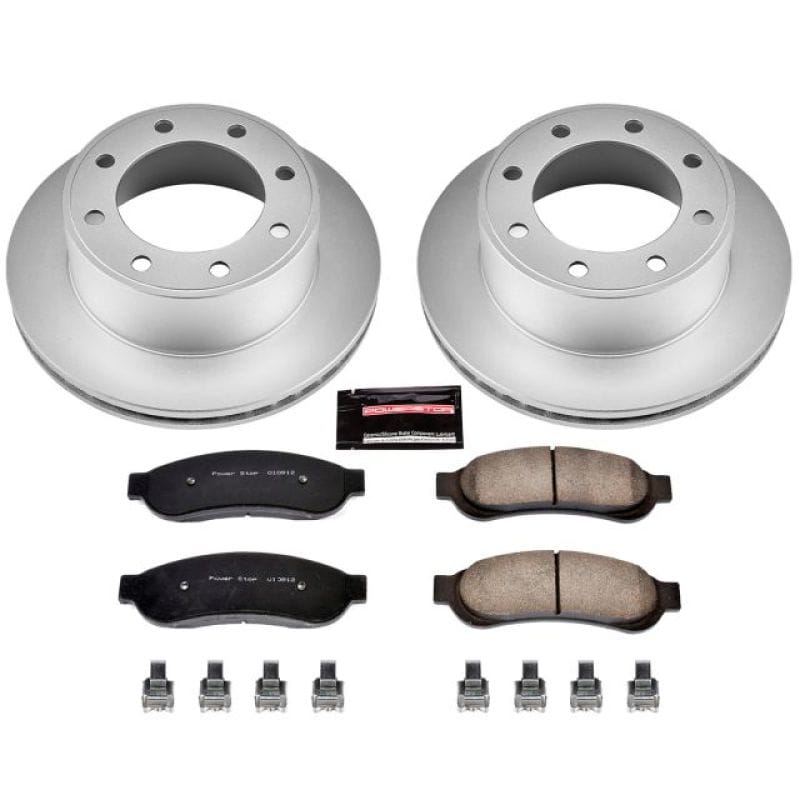 PowerStop — Genuine Geomet Coated Rotor and Low-Dust Ceramic Brake Pad Kit