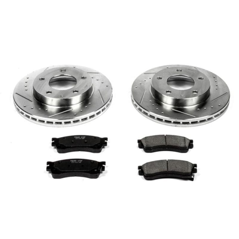 PowerStop — Z23 Daily Driver Carbon-Fiber Ceramic Brake Pad and Drilled & Slotted Rotor Kit