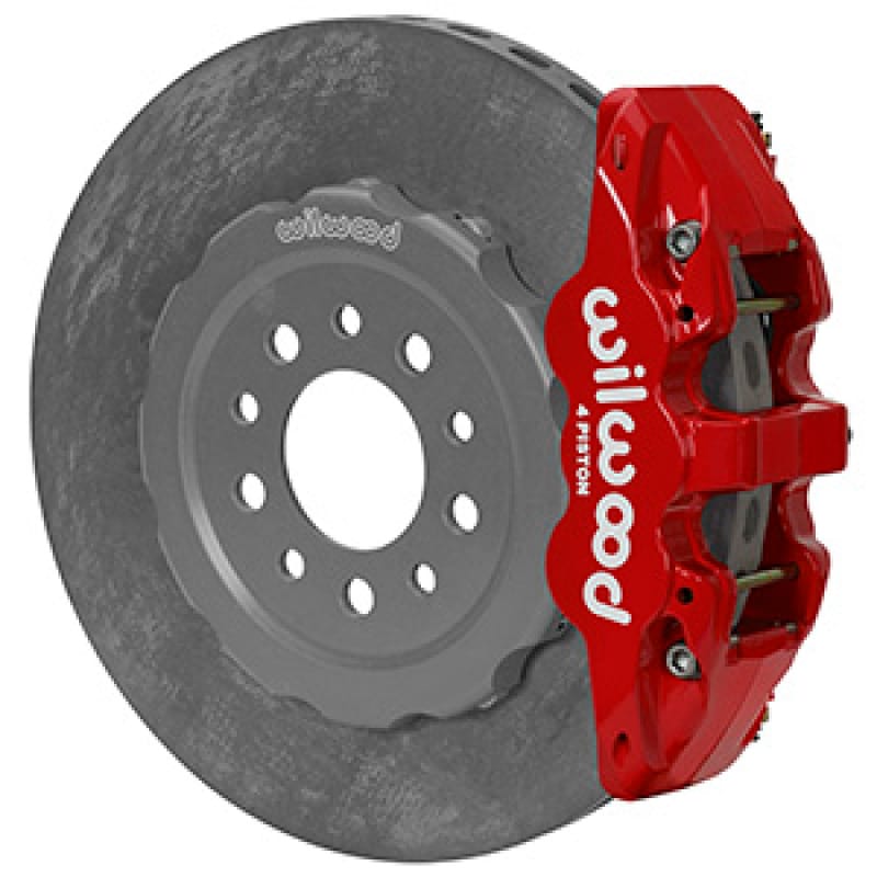 Wilwood — KIT,REAR,2010-UP CAMARO W/C6 HUB,AERO4 14.00 C/SiC ROTOR,RED