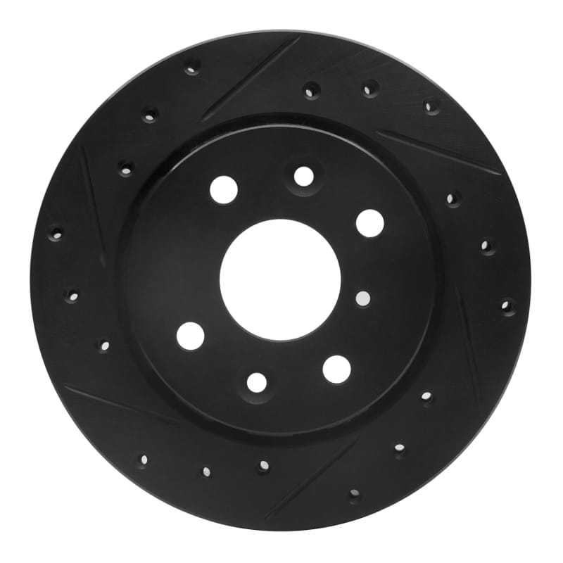 R1 Concepts — R1 Concepts Brake Rotor Drilled and Slotted Black