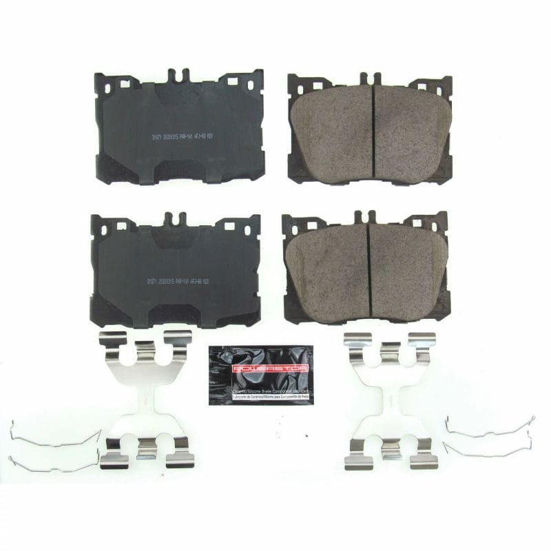 PowerStop — PowerStop - Z23 Daily Driver Carbon-Fiber Ceramic Brake Pads with Hardware Kit