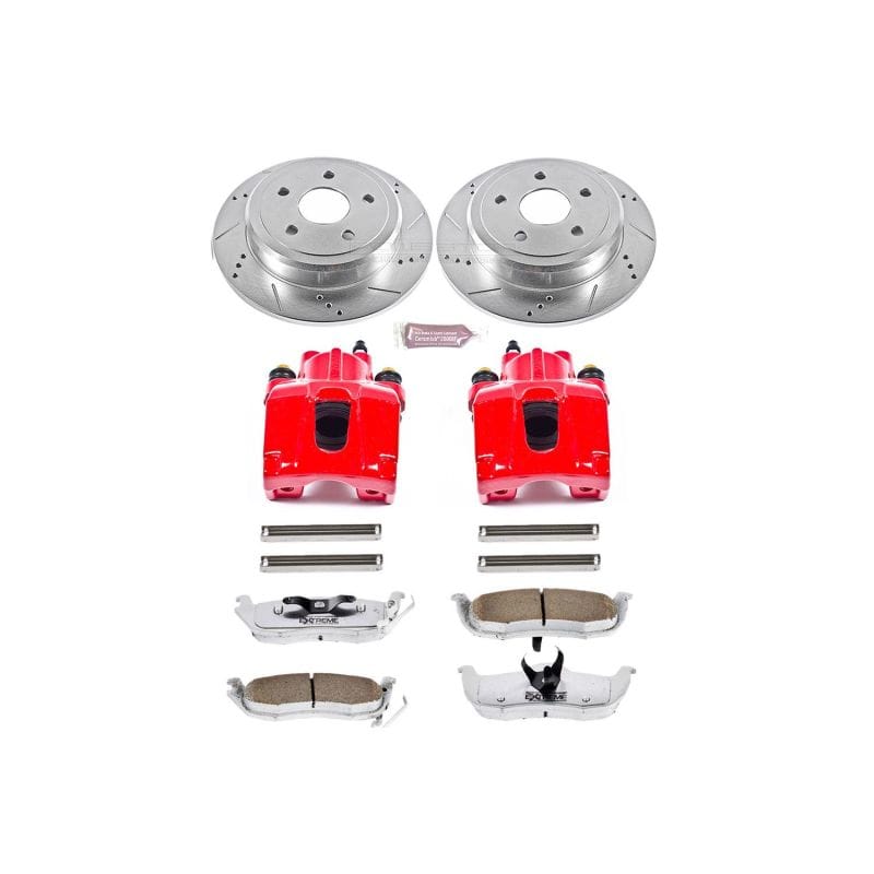 PowerStop — Z26 Street Performance Ceramic Brake Pad, Drilled Slotted Rotor, and Caliper Kit