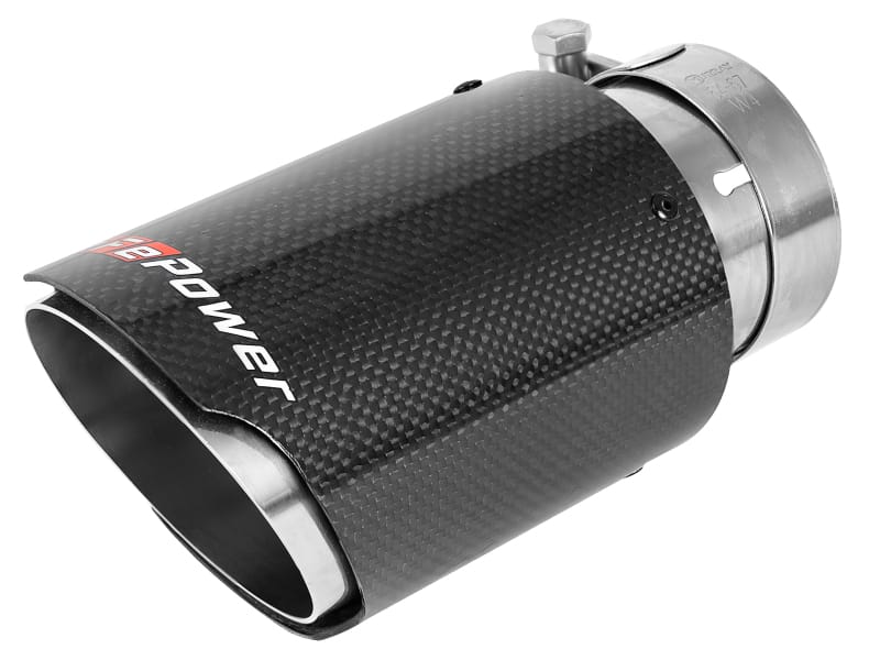 aFe — MACH Force-Xp 304 Stainless Steel Clamp-on Exhaust Tip Carbon Fiber
