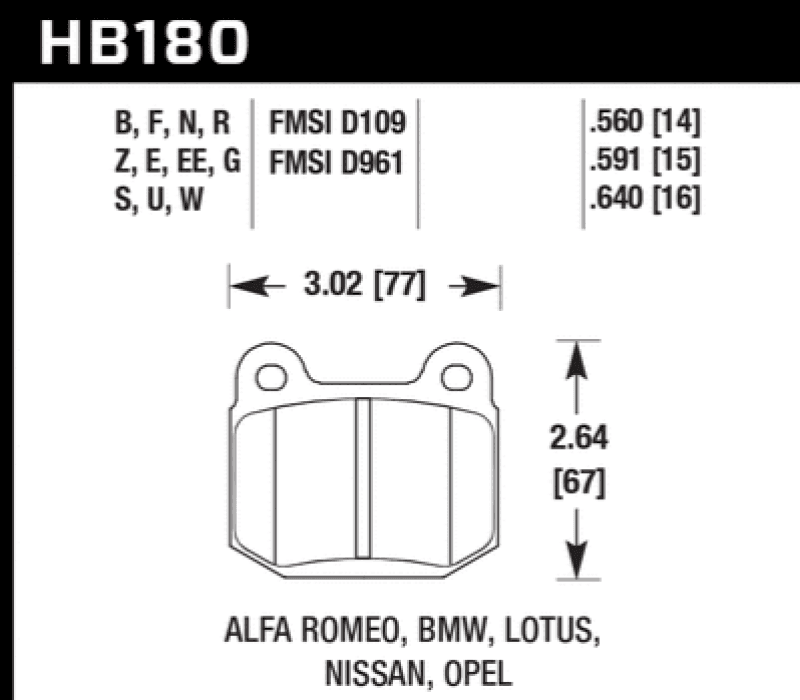 Hawk Performance — HPS 5.0 Disc Brake Pad