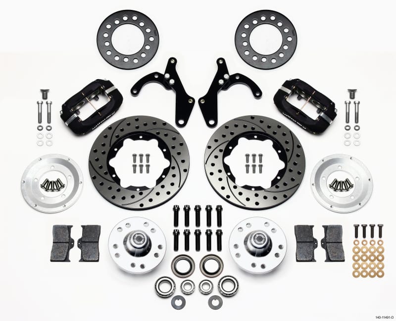 Wilwood — KIT,FRONT,CHEVY,55-57,FDLI,11.00 SRP,BLACK POWDER COAT