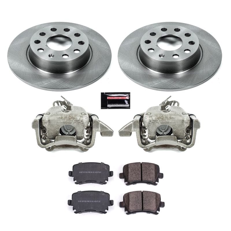 PowerStop — OE Stock Replacement Low-Dust Ceramic Brake Pad, Rotor and Caliper Kit