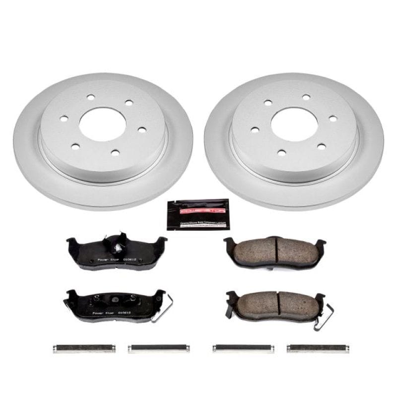 PowerStop — Genuine Geomet Coated Rotor and Low-Dust Ceramic Brake Pad Kit