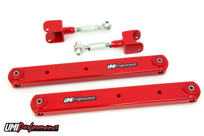 UMI Performance — 302117 - 1978-1988 GM G-Body Rear Control Arm Kit, Boxed Lowers, Adj Uppers