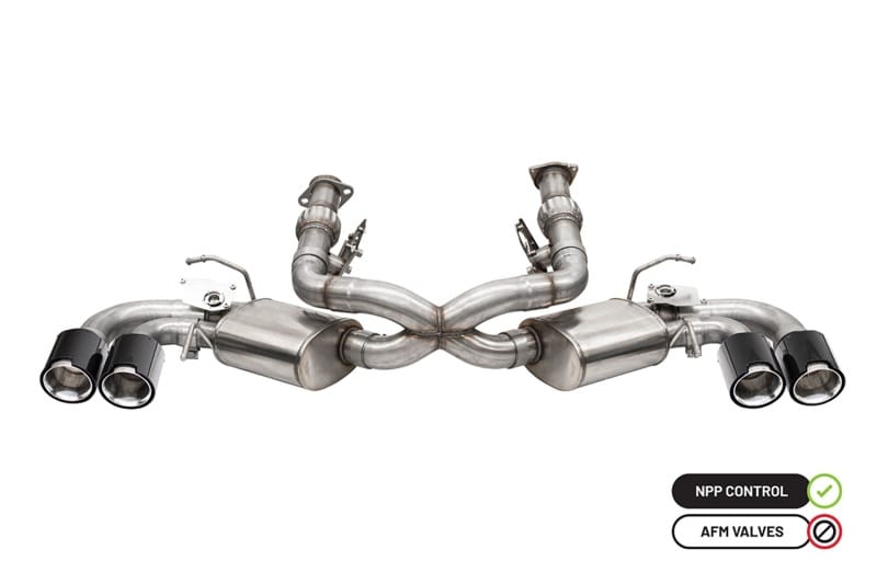 CORSA Performance — 3.0in. Cat-Back Dual Rear Exit NPP Exhaust System with AFM Simulator with 4.5in.