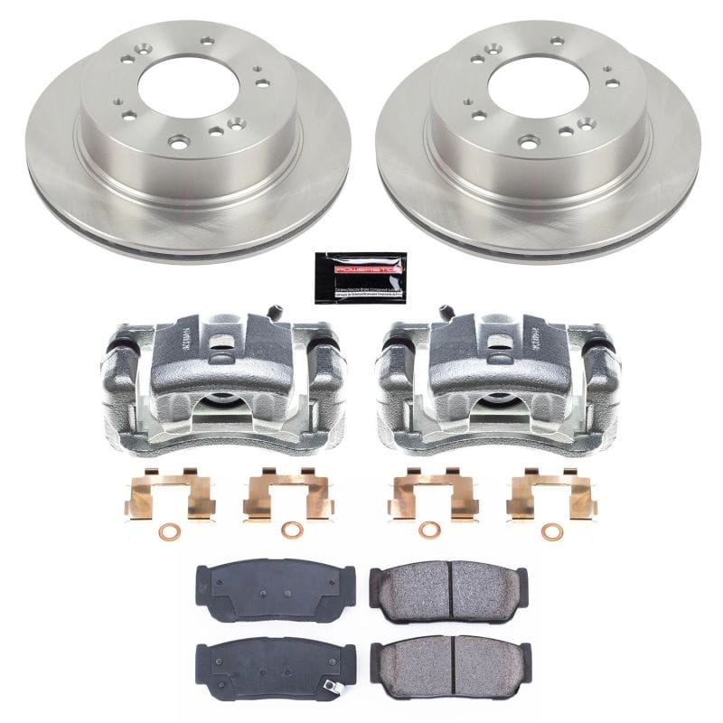 PowerStop — OE Stock Replacement Low-Dust Ceramic Brake Pad, Rotor and Caliper Kit
