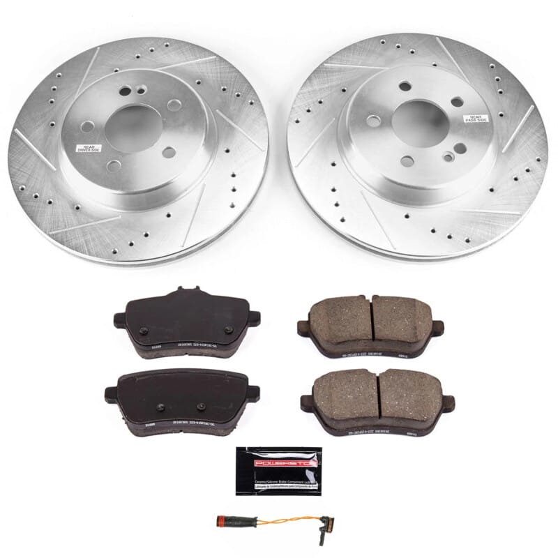 PowerStop — Z23 Daily Driver Carbon-Fiber Ceramic Brake Pad and Drilled & Slotted Rotor Kit