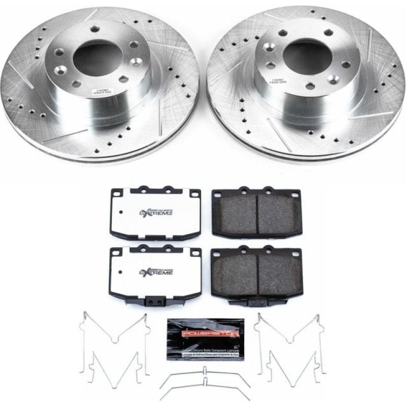 PowerStop — Z26 Street Performance Ceramic Brake Pad and Drilled & Slotted Rotor Kit