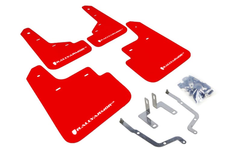 Rally Armor — Red Mud Flap/White Logo